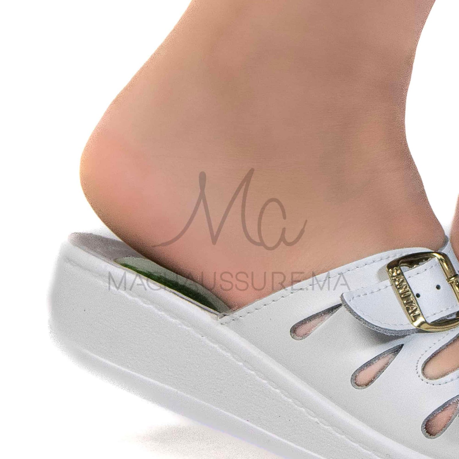 Podistep – Sandales Médicales en Blanc.