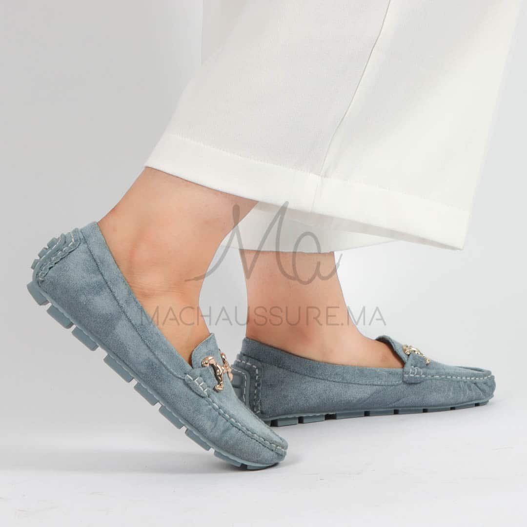 Douceur – mocassins femmes en Bleu ciel.