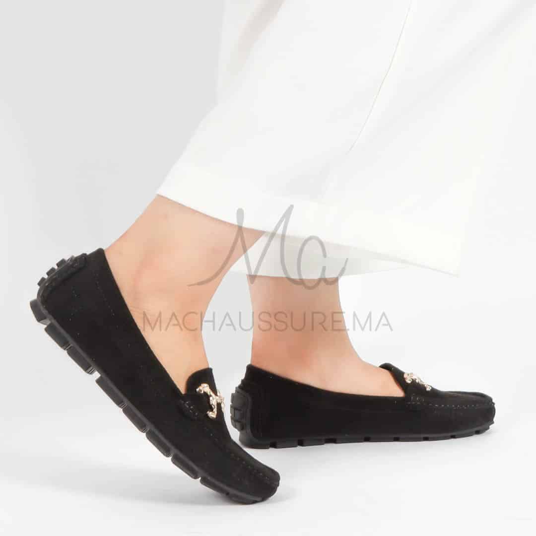 Douceur – mocassins femmes en Noir.