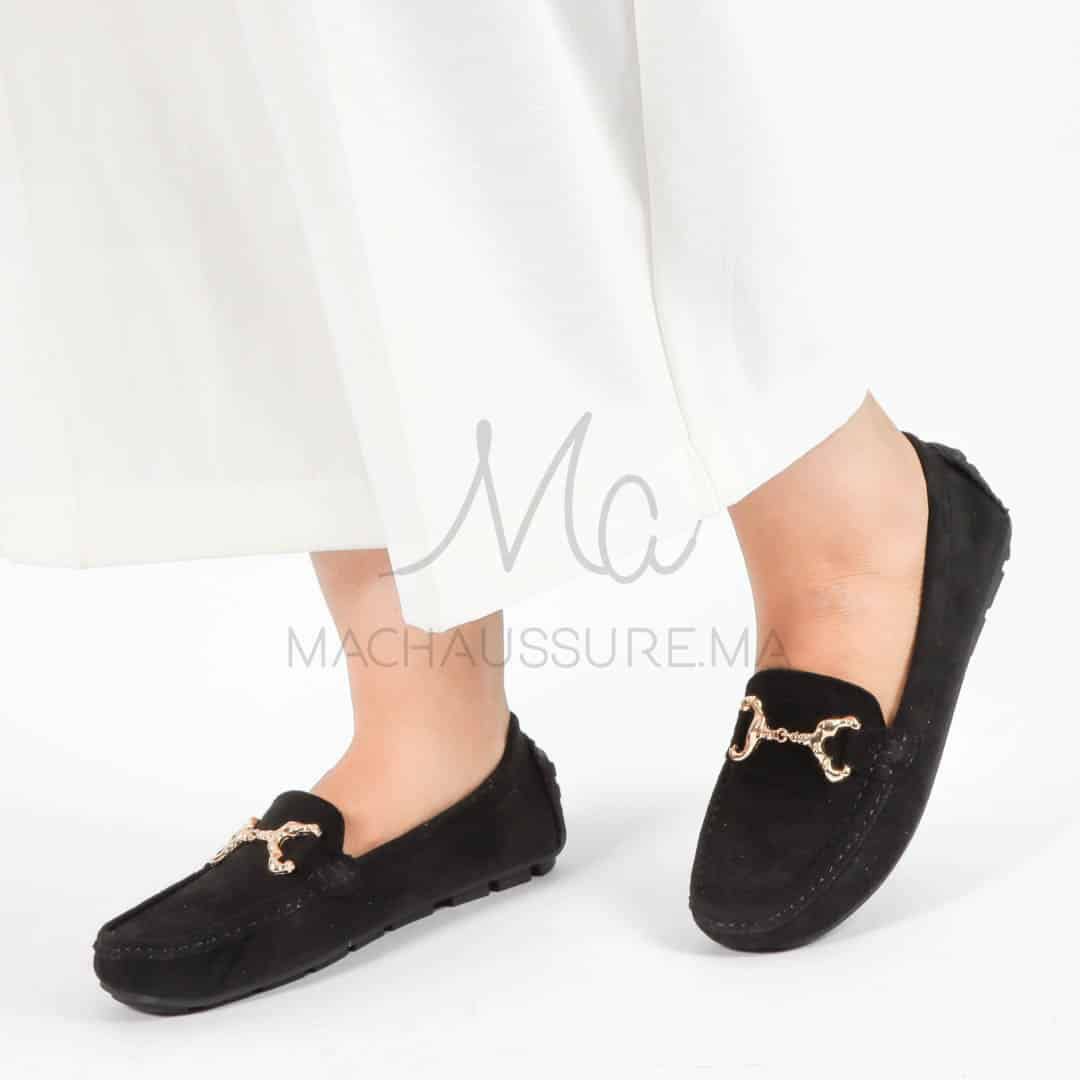 Douceur – mocassins femmes en Noir.