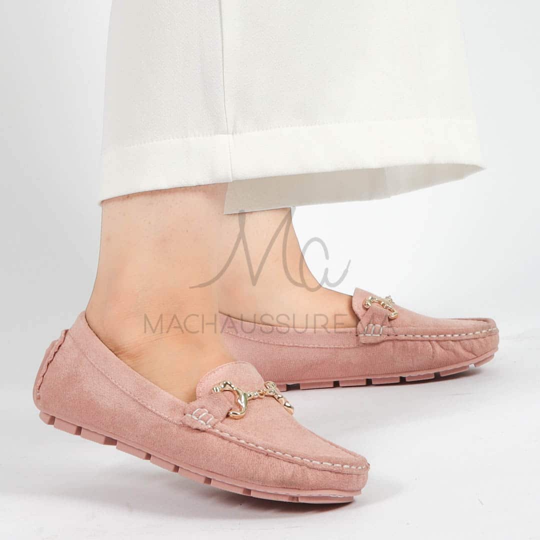 Douceur – mocassins femmes en Rose.