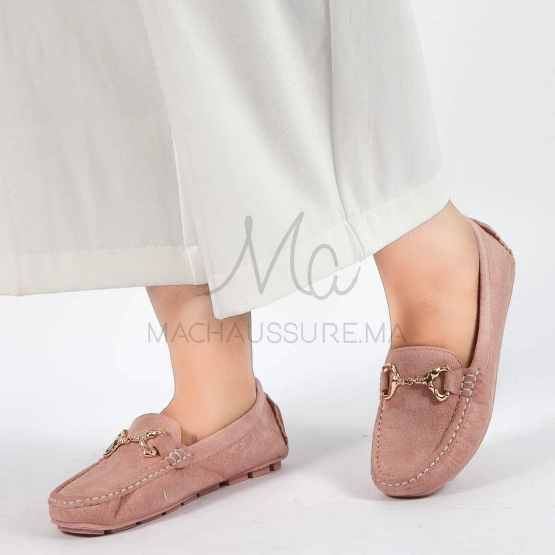 Douceur – mocassins femmes en Rose.