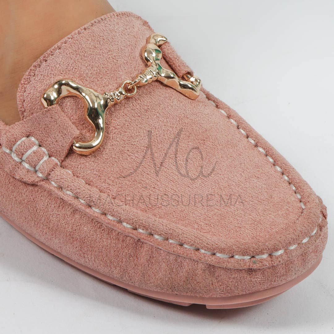 Douceur – mocassins femmes en Rose.