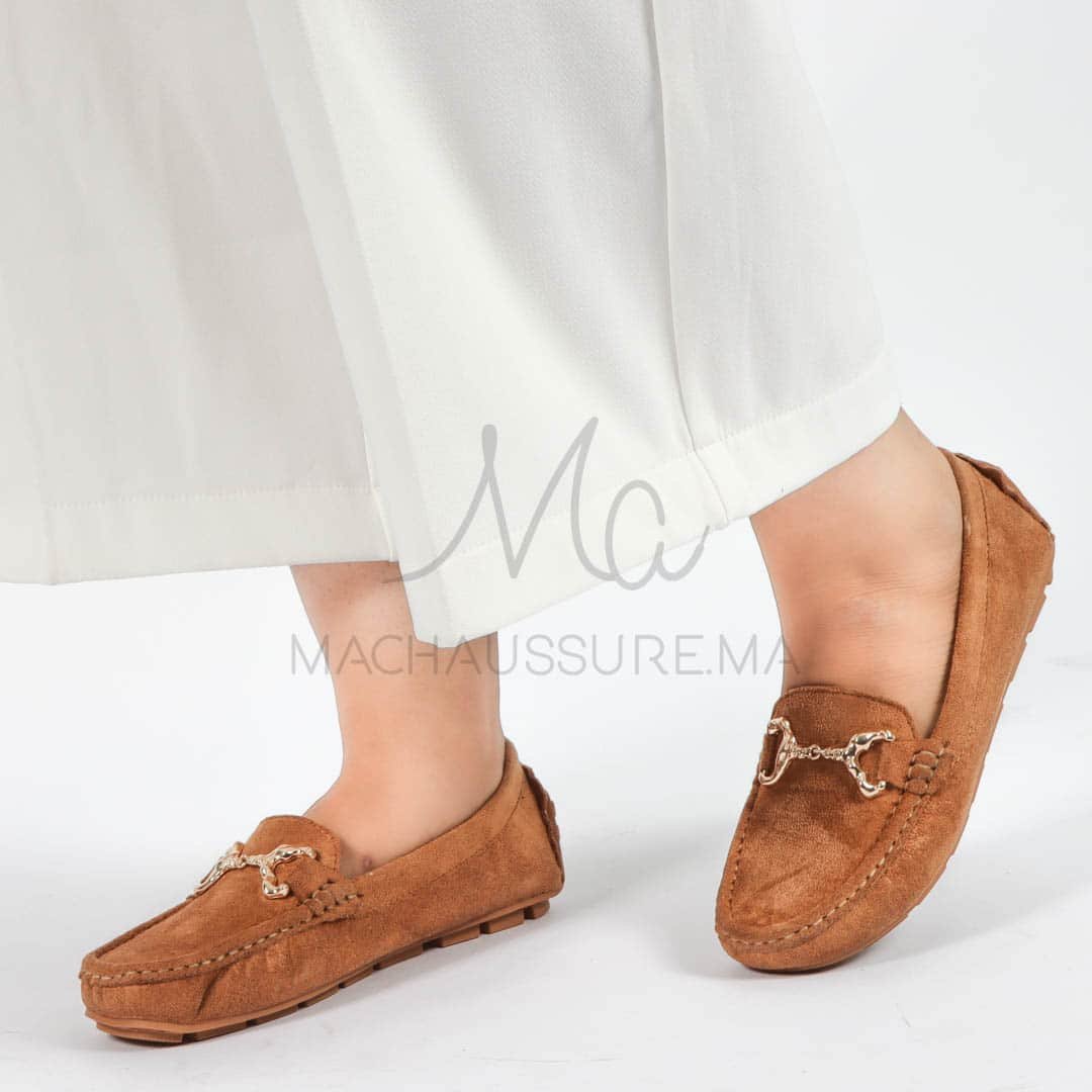 Douceur – mocassins femmes en Tabac.