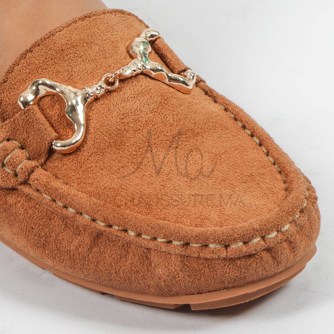 Douceur – mocassins femmes en Tabac.