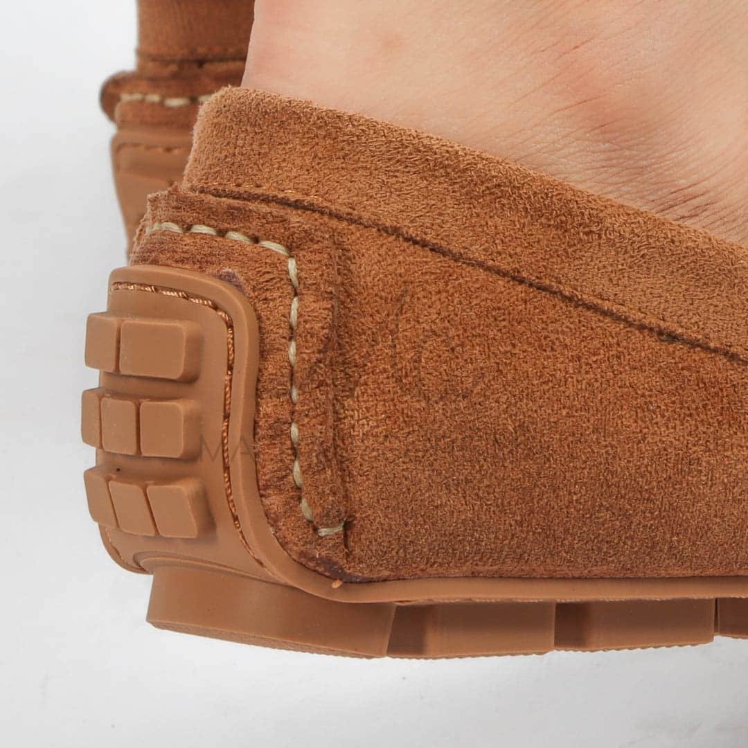 Douceur – mocassins femmes en Tabac.