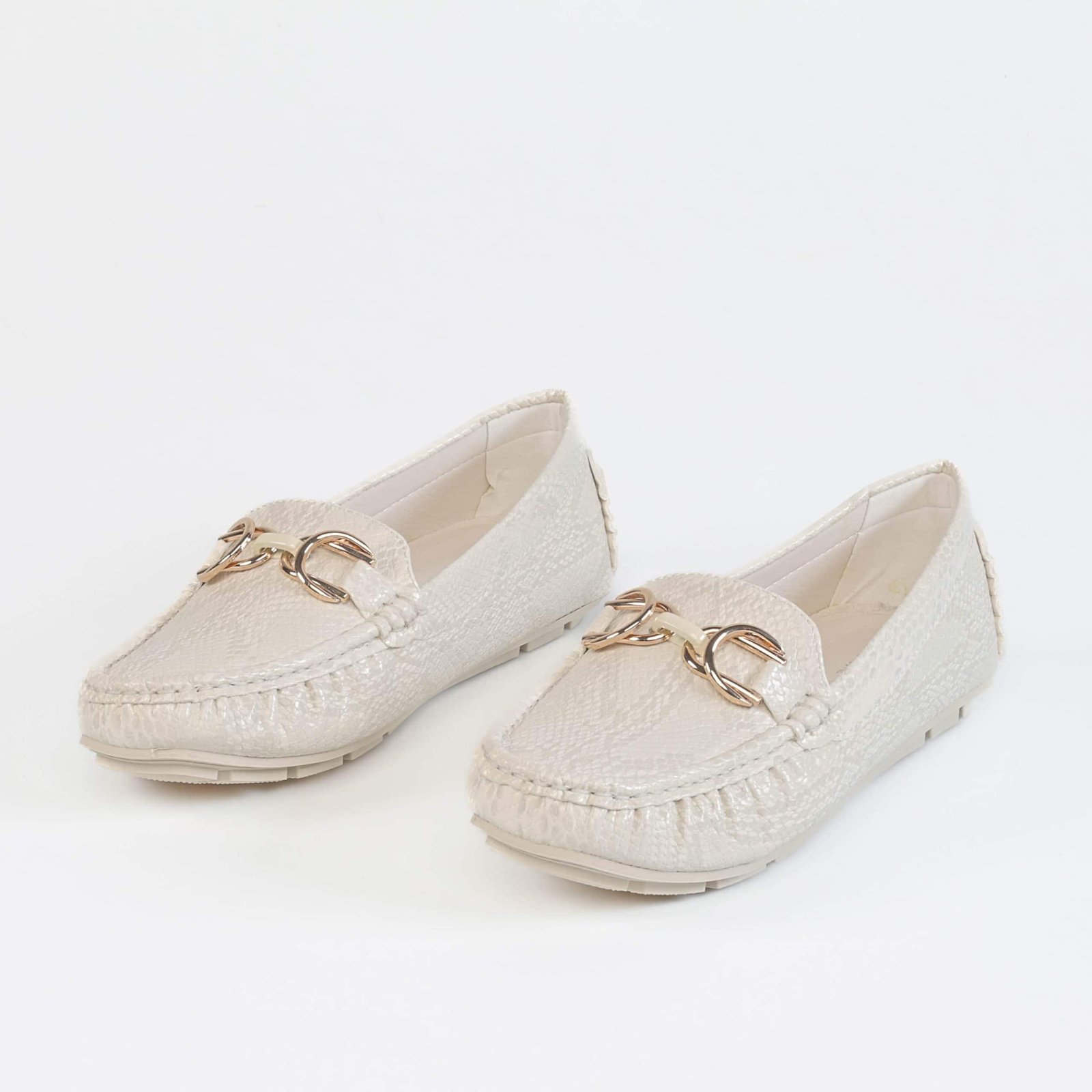 Savana – Mocassins Femmes en Beige.