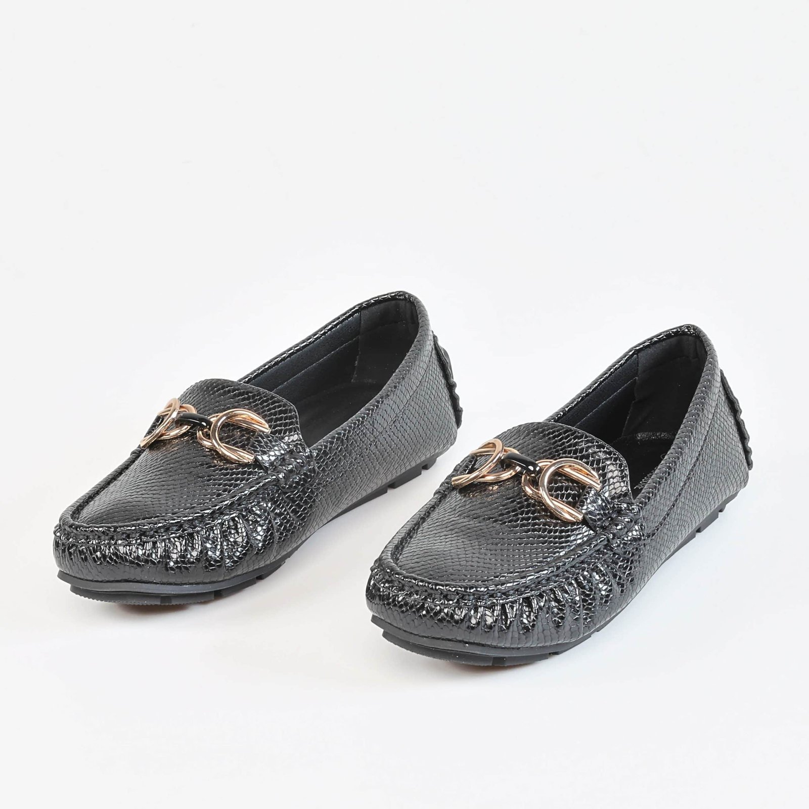 Savana – Mocassins Femmes en Noir.