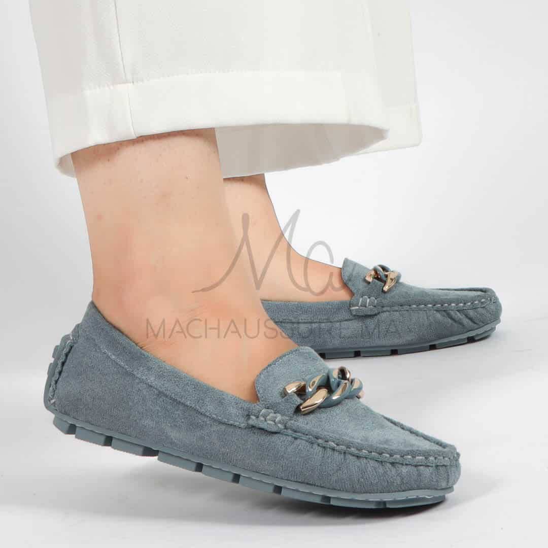 Tendre – mocassins femmes en Bleu ciel.