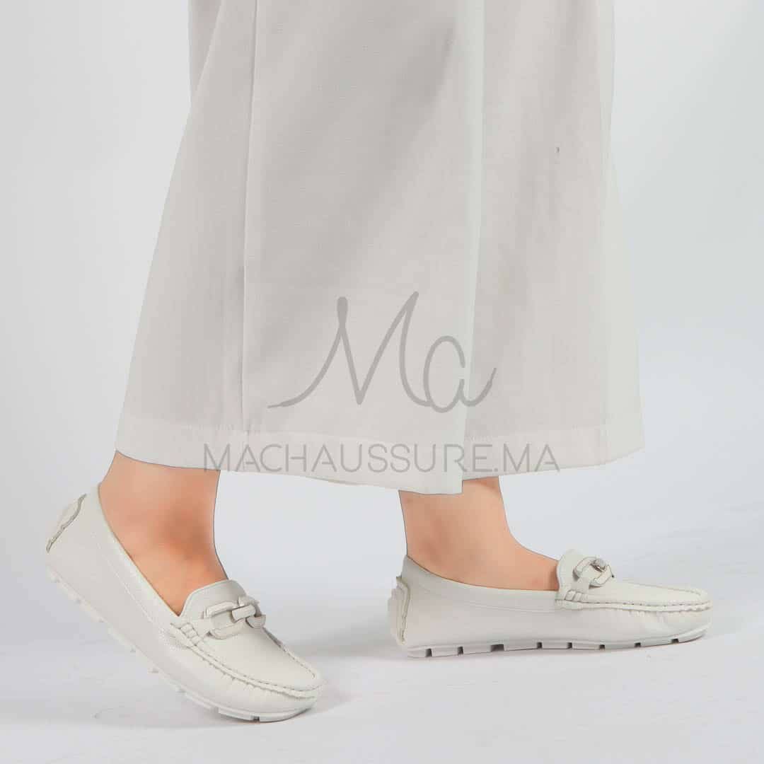 Charme – mocassins femmes en Blanc.