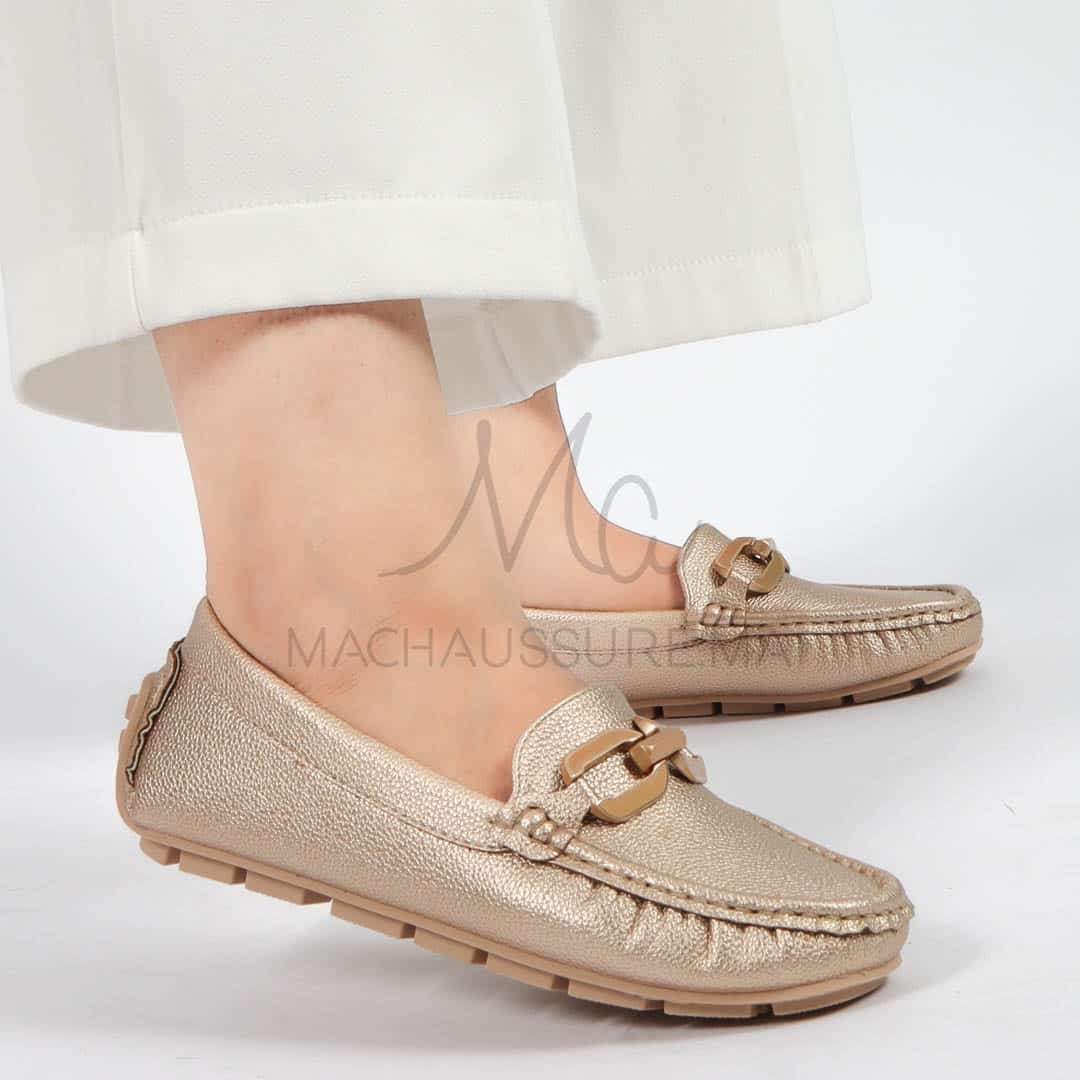Charme – mocassins femmes en Bronze.