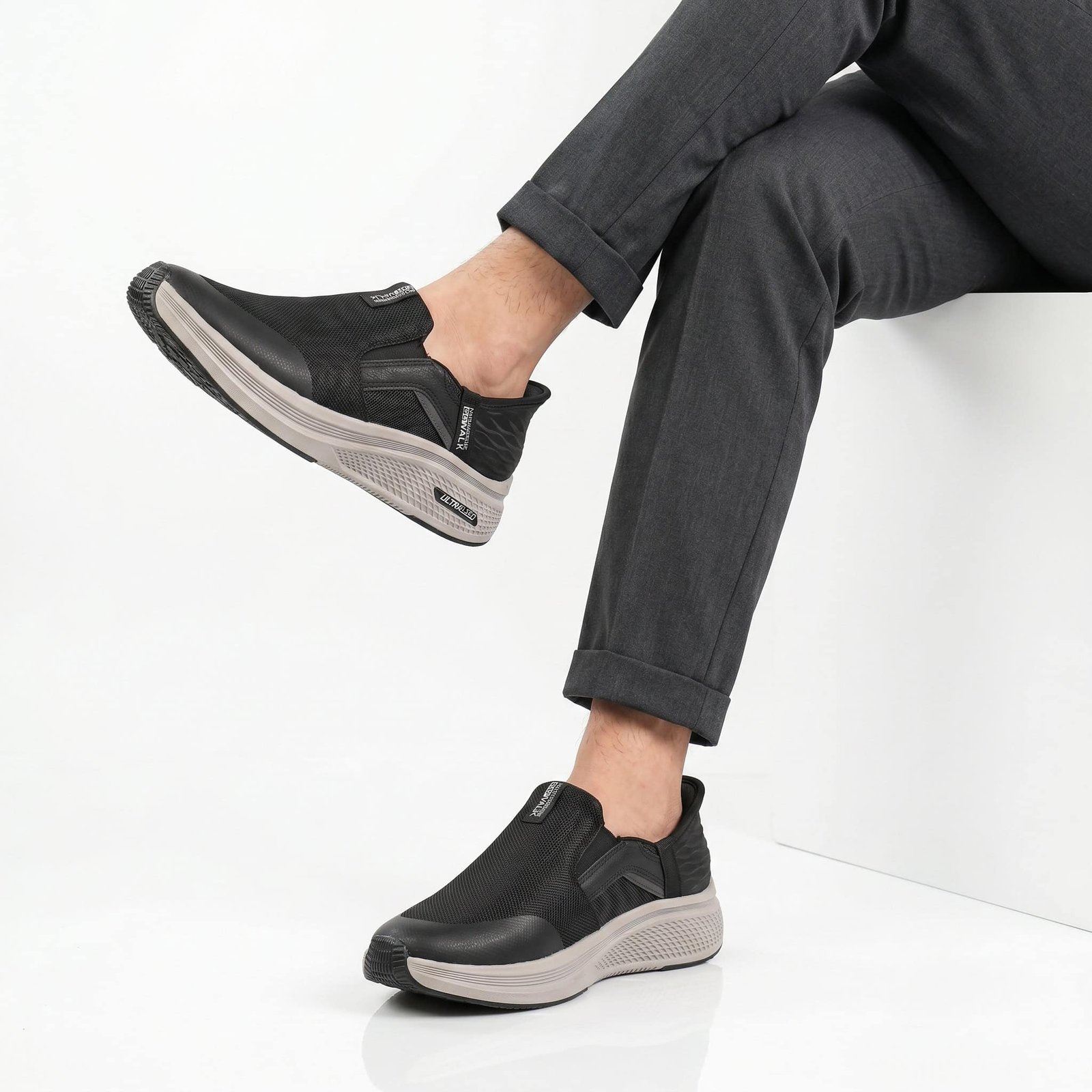 Drive – Baskets confortables Hommes en Noir.