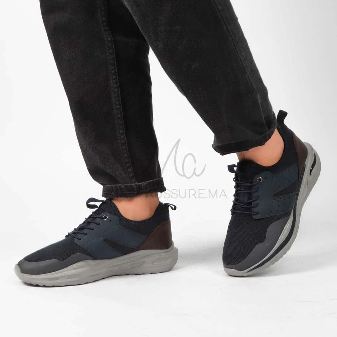 Apex - Baskets Hommes confortables en Bleu.