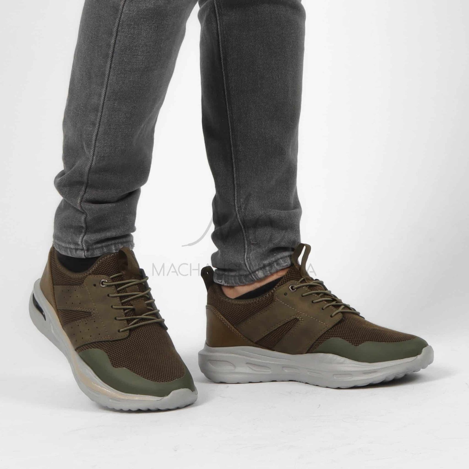 Apex - Baskets Hommes confortables en Vert.