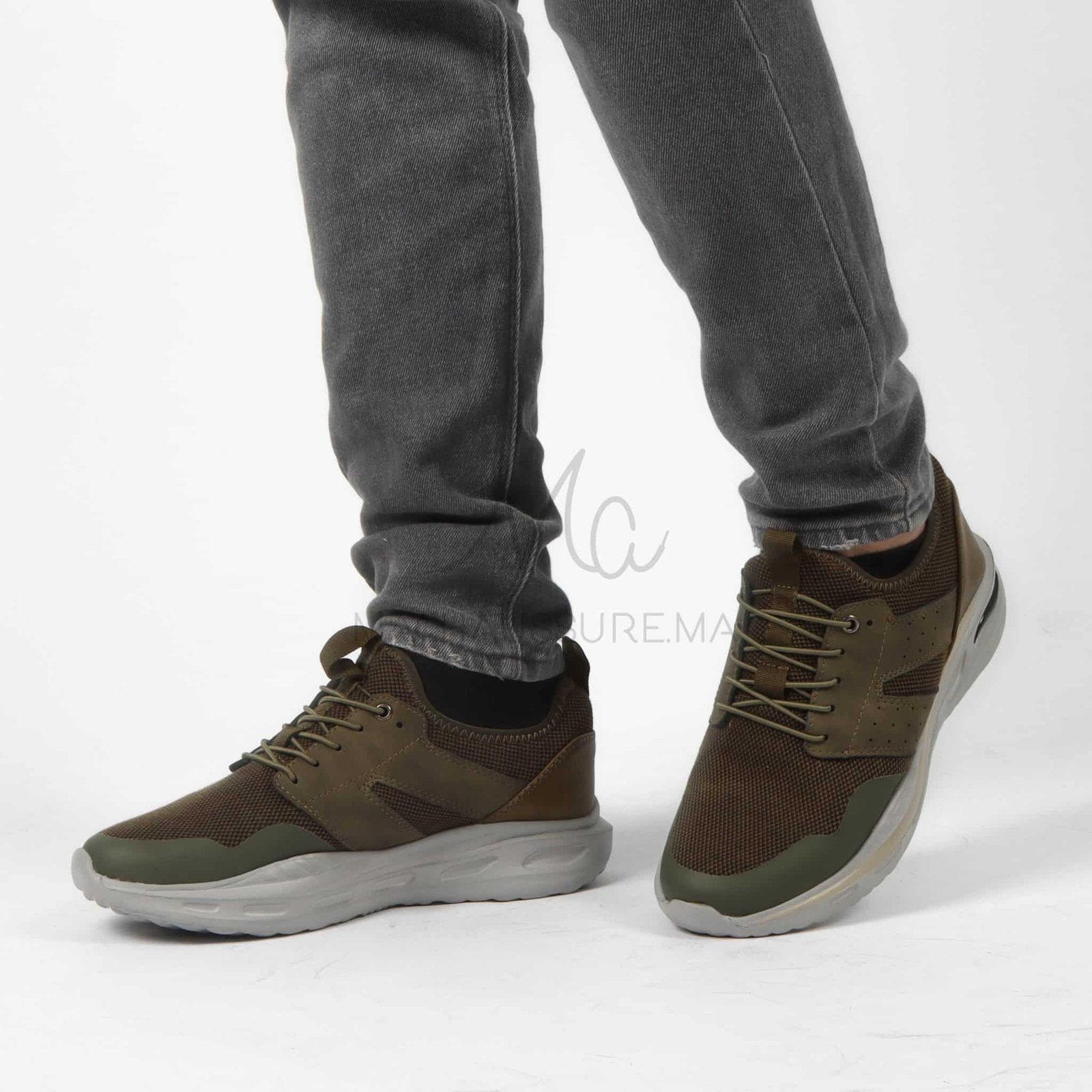 Apex - Baskets Hommes confortables en Vert.