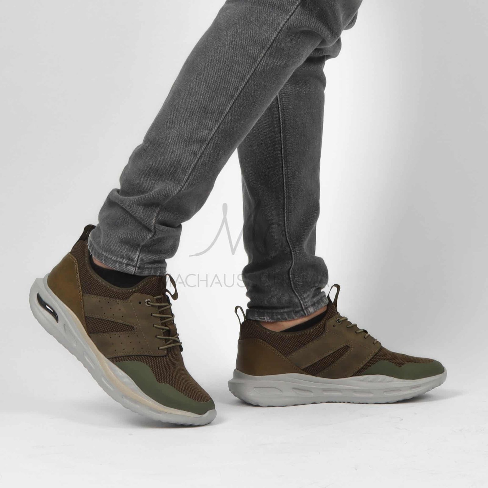 Apex - Baskets Hommes confortables en Vert.