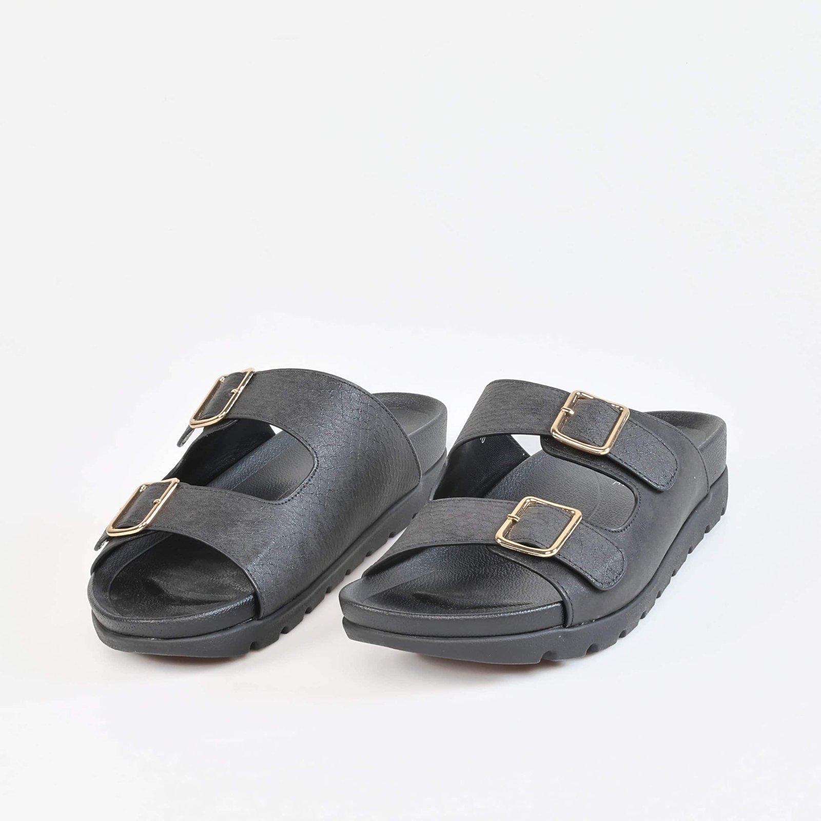 Easy Life – Sandales confort femmes en Noir.