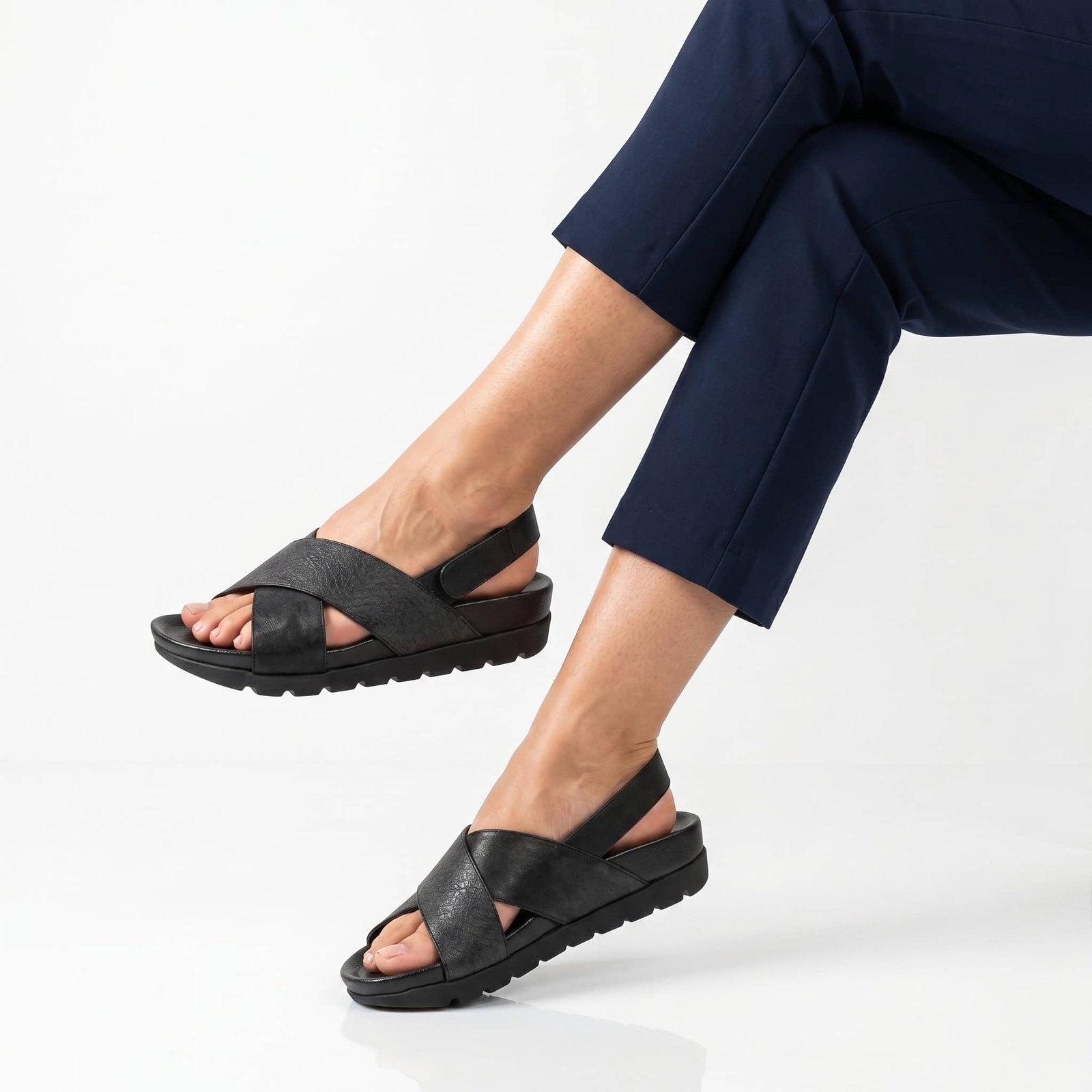 Orme – Sandales confort femmes en Noir.
