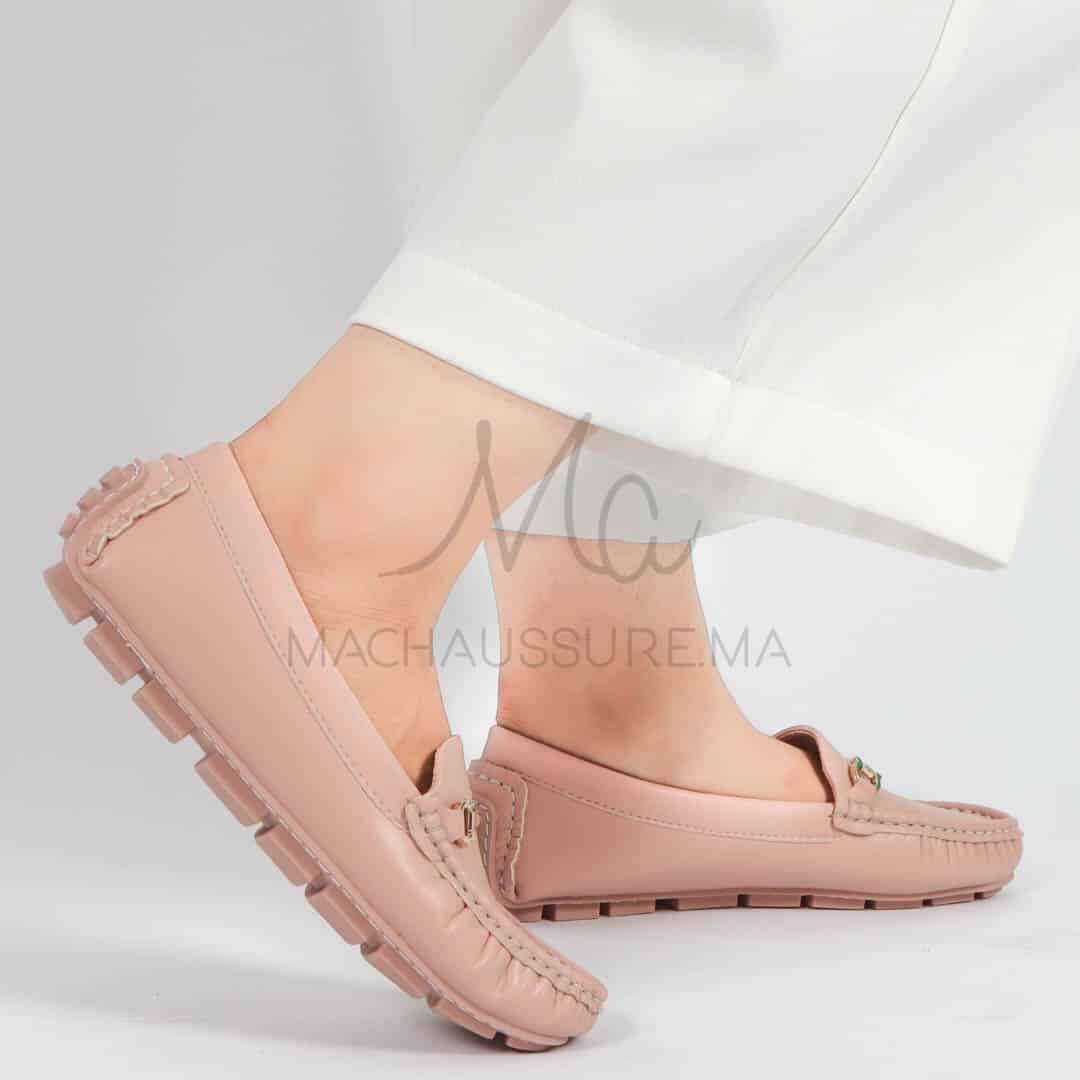 Tassel – mocassins femmes en Rose.