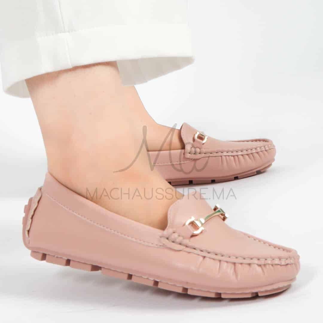 Tassel – mocassins femmes en Rose.