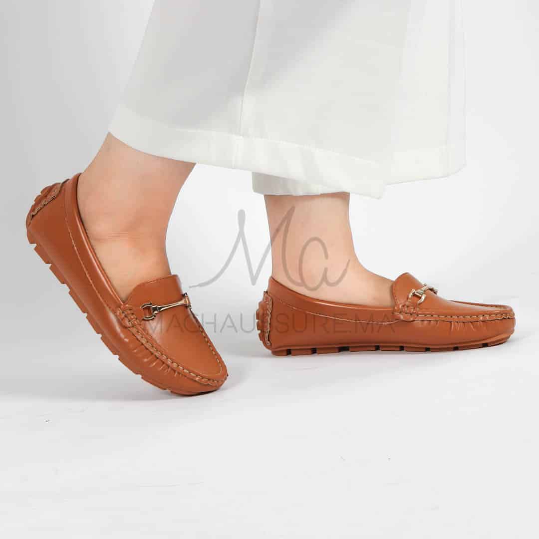 Tassel – mocassins femmes en Tabac.