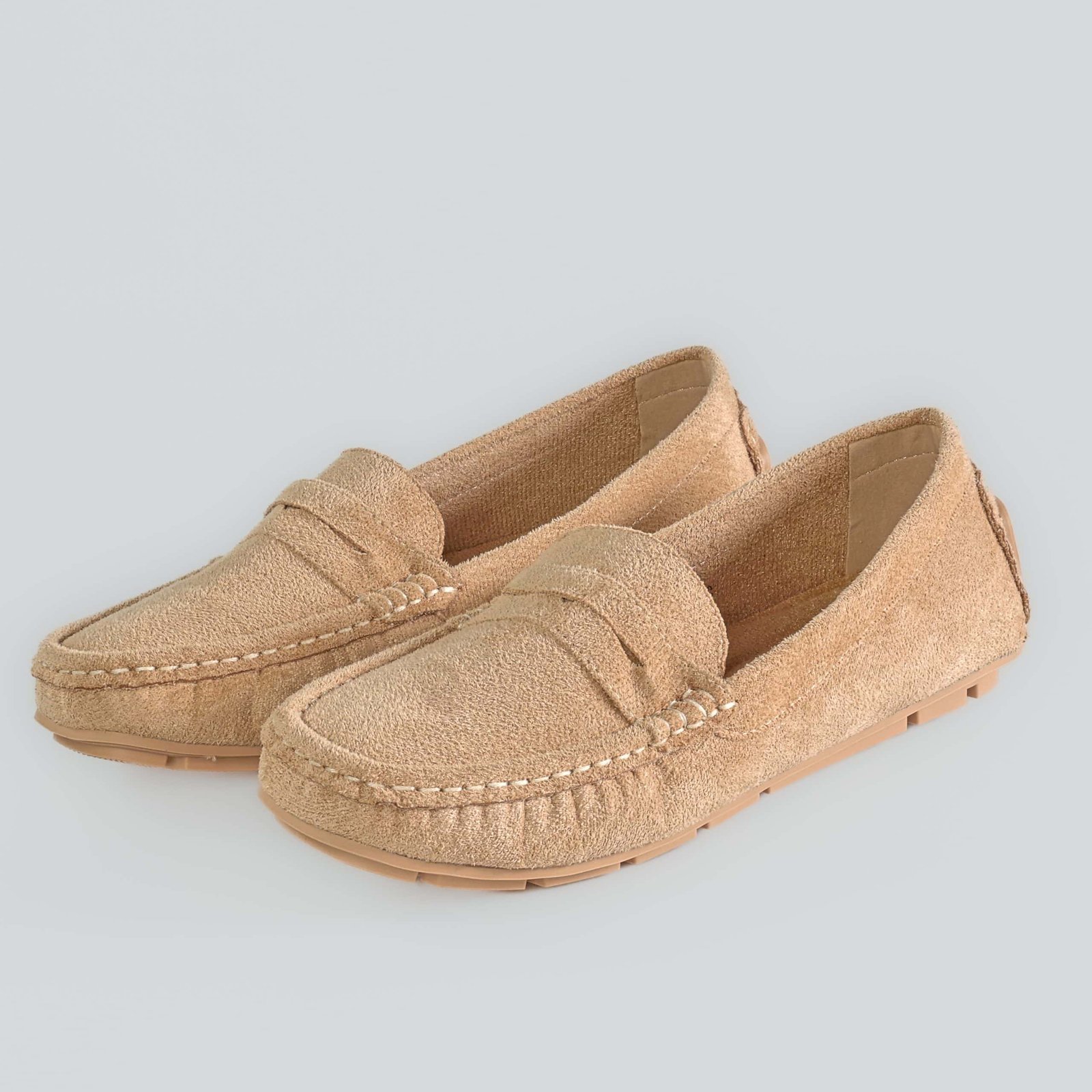 Basic – Mocassins Femmes en Beige.
