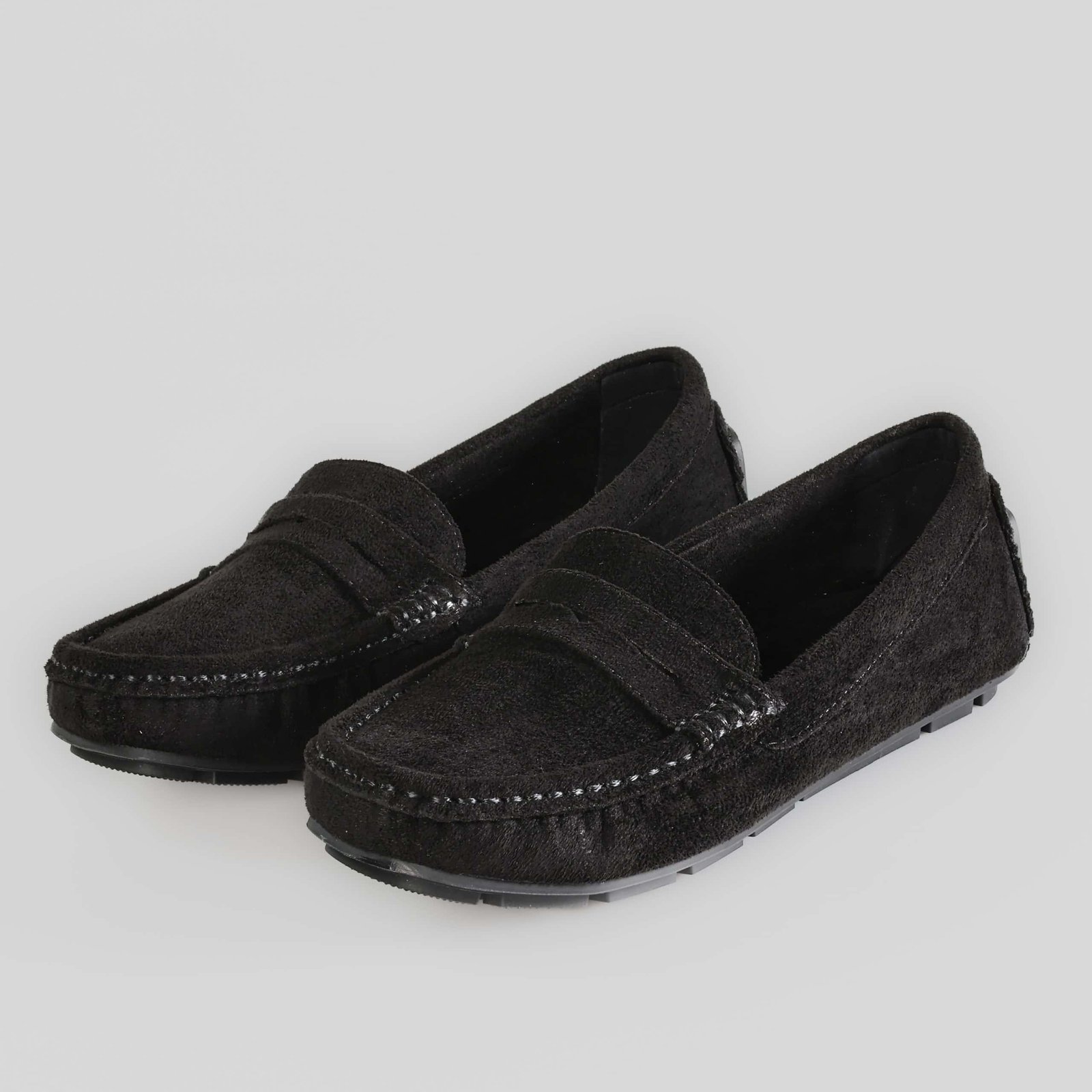 Basic – Mocassins Femmes en Noir.