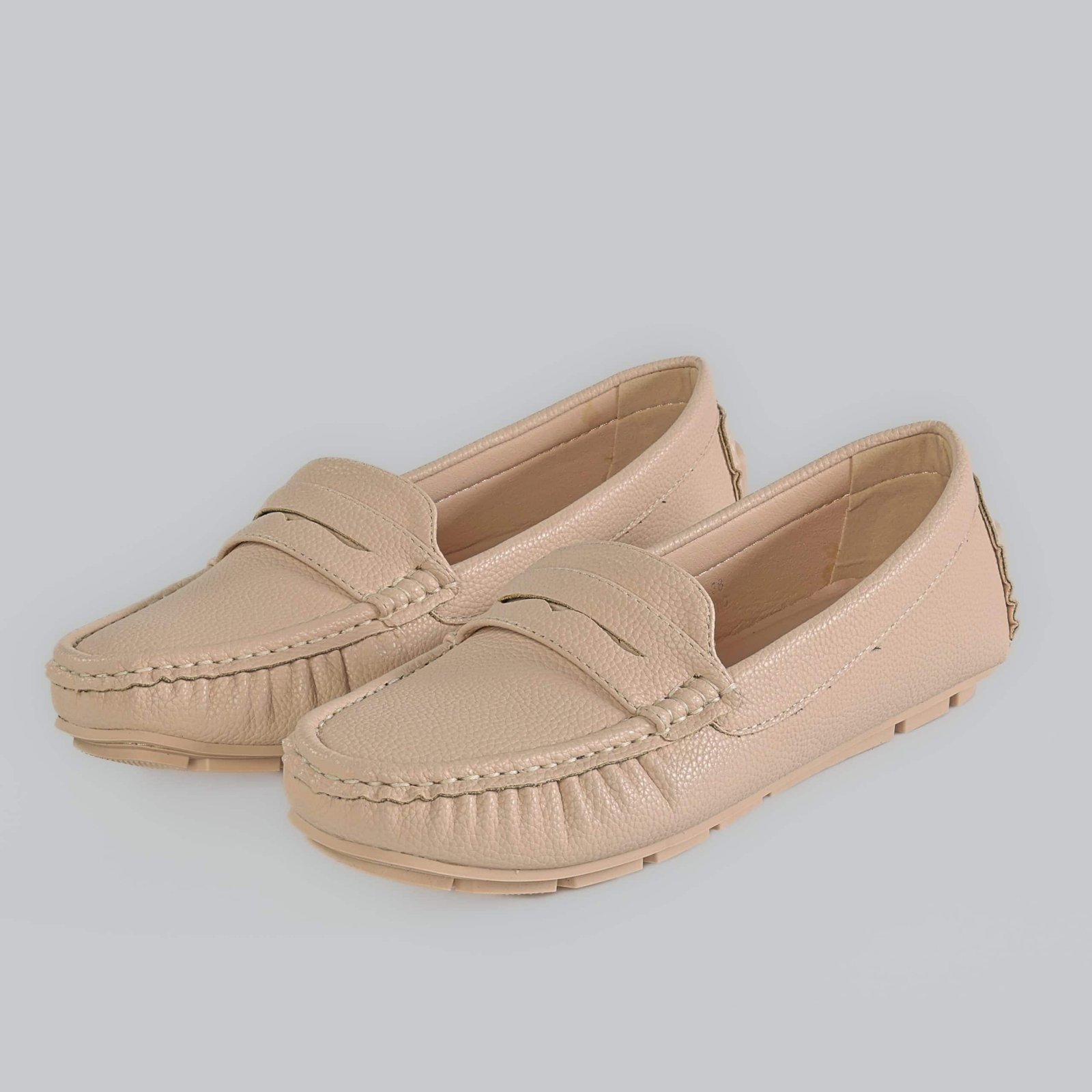 JASMINE – Mocassins Femmes en Beige.