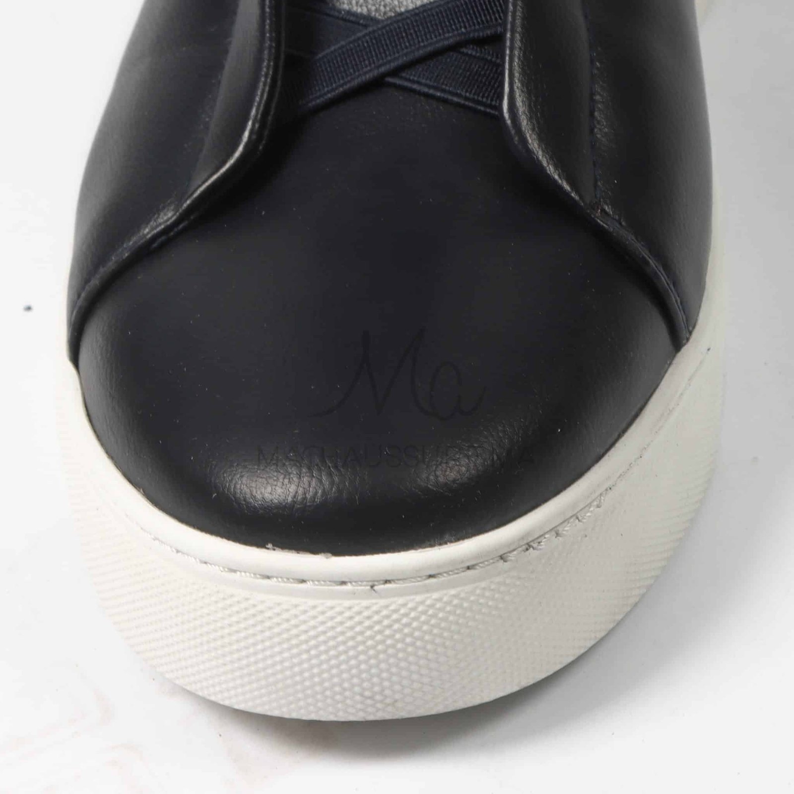 Quantum - Baskets Hommes en Cuir Bleu.