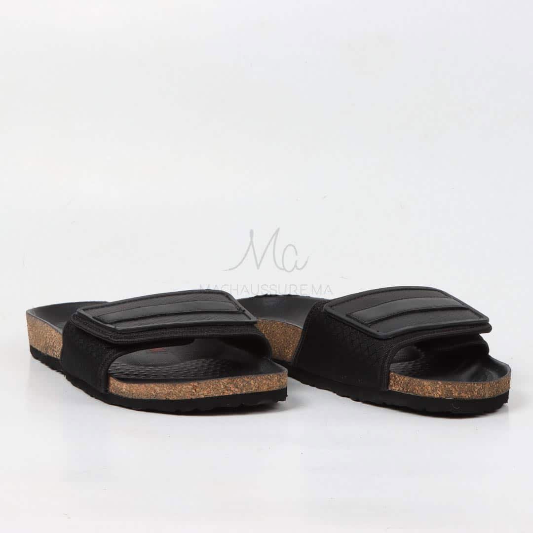 Sandales Plates confortable en Noir.
