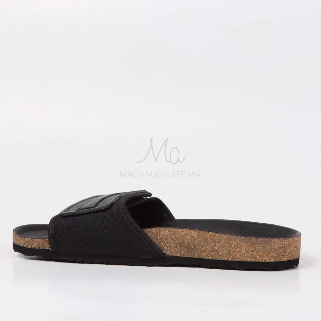 Sandales Plates confortable en Noir.