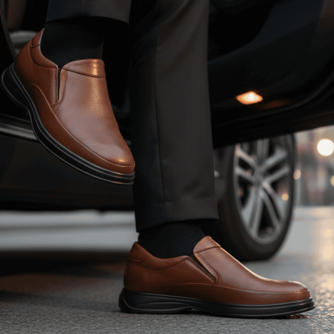 Ultra confort 100% En cuir - Tabac.