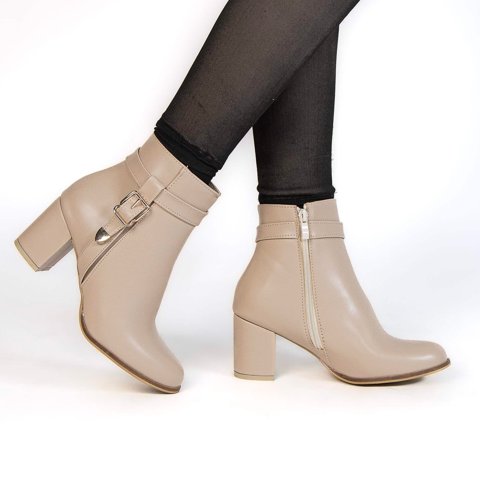 Kalvy – Bottines Femmes en Beige.
