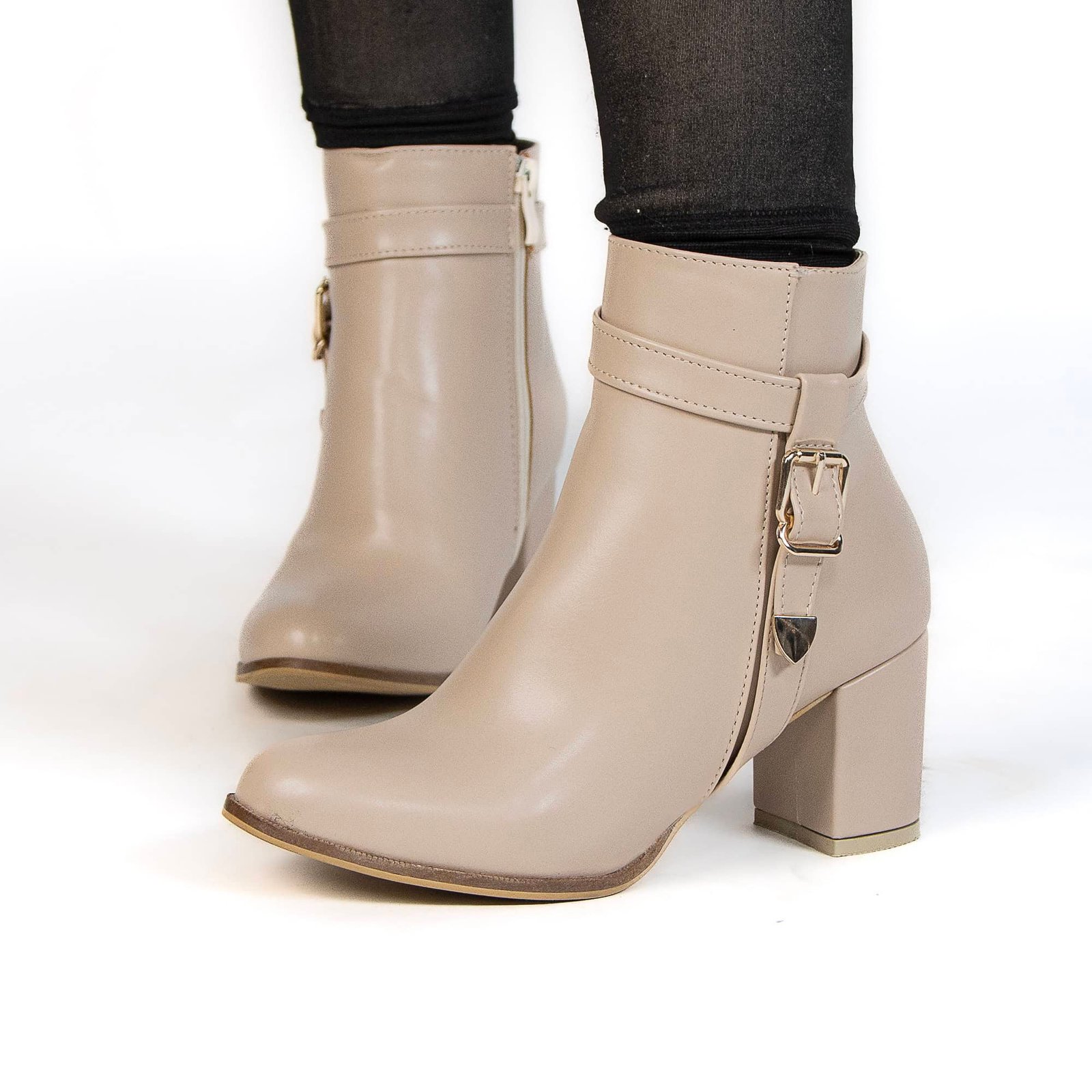 Kalvy – Bottines Femmes en Beige.