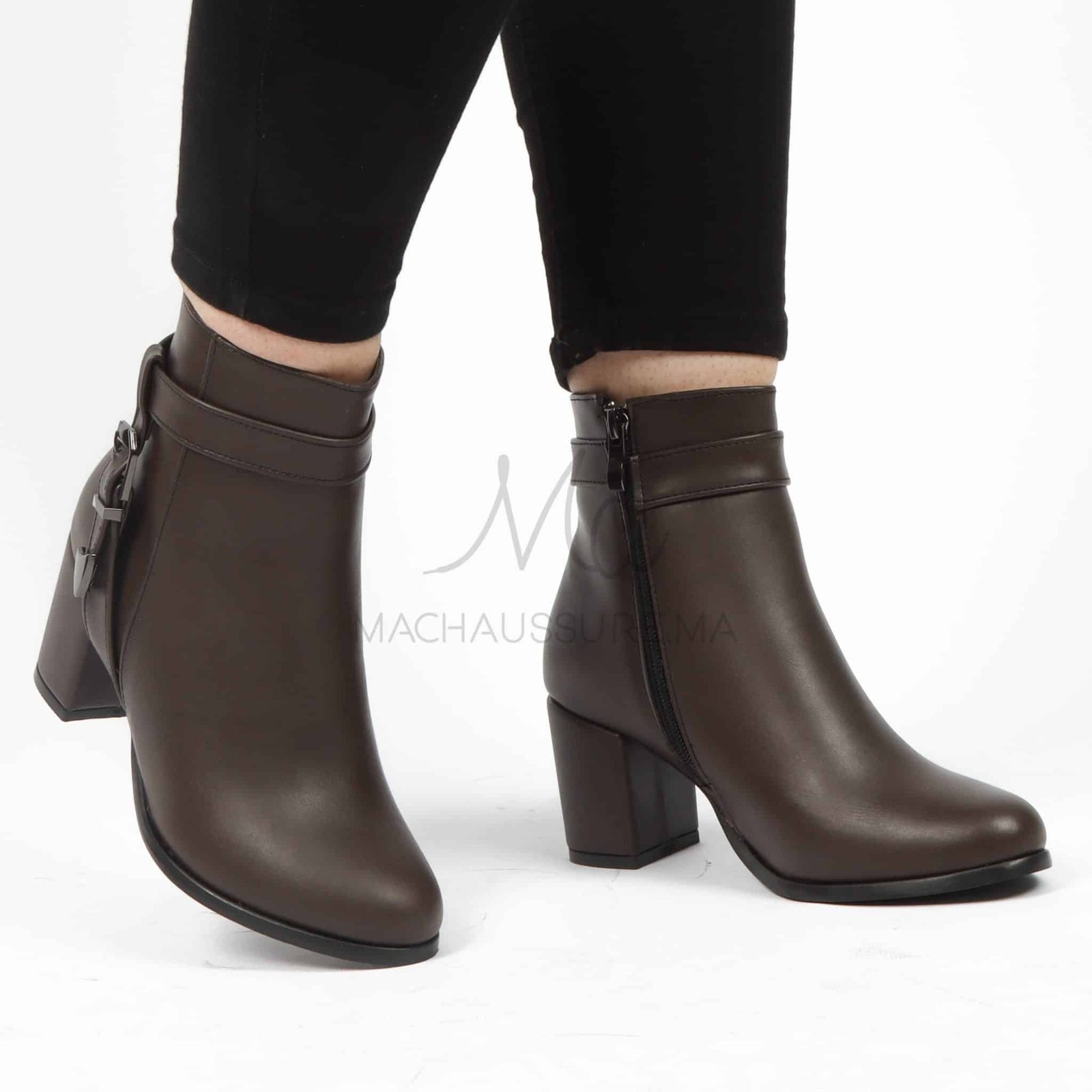 Kalvy – Bottines Femmes en Marron.