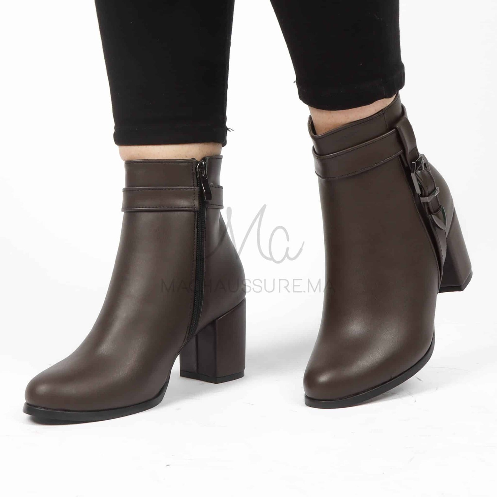 Kalvy – Bottines Femmes en Marron.