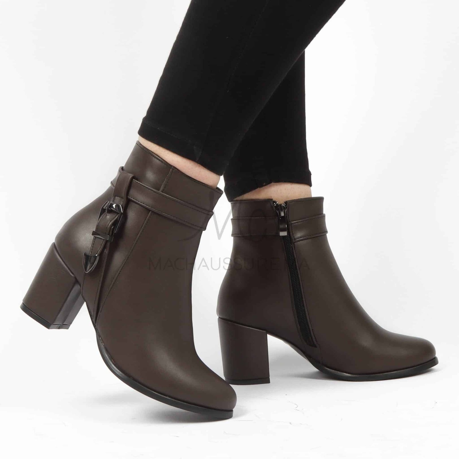 Kalvy – Bottines Femmes en Marron.