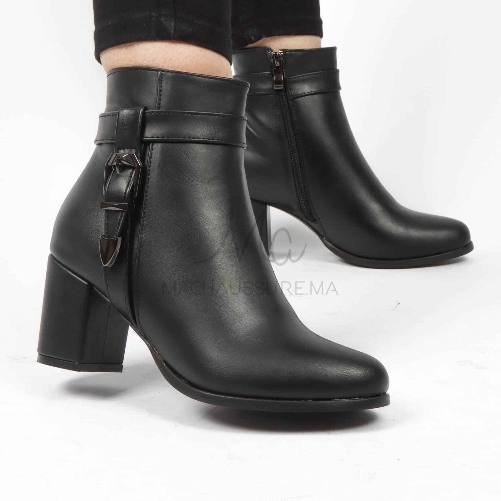 Kalvy – Bottines Femmes en Noir.
