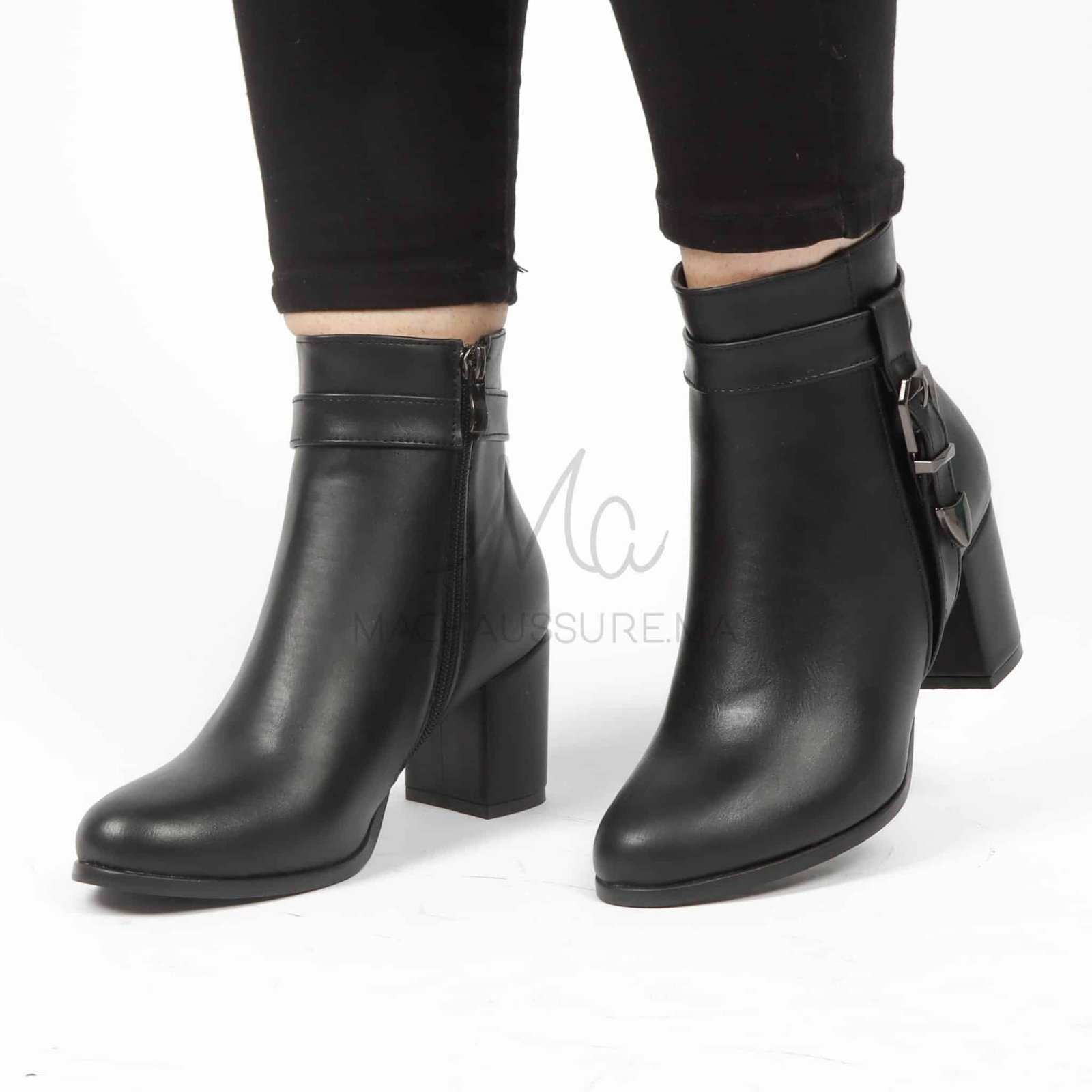 Kalvy – Bottines Femmes en Noir.