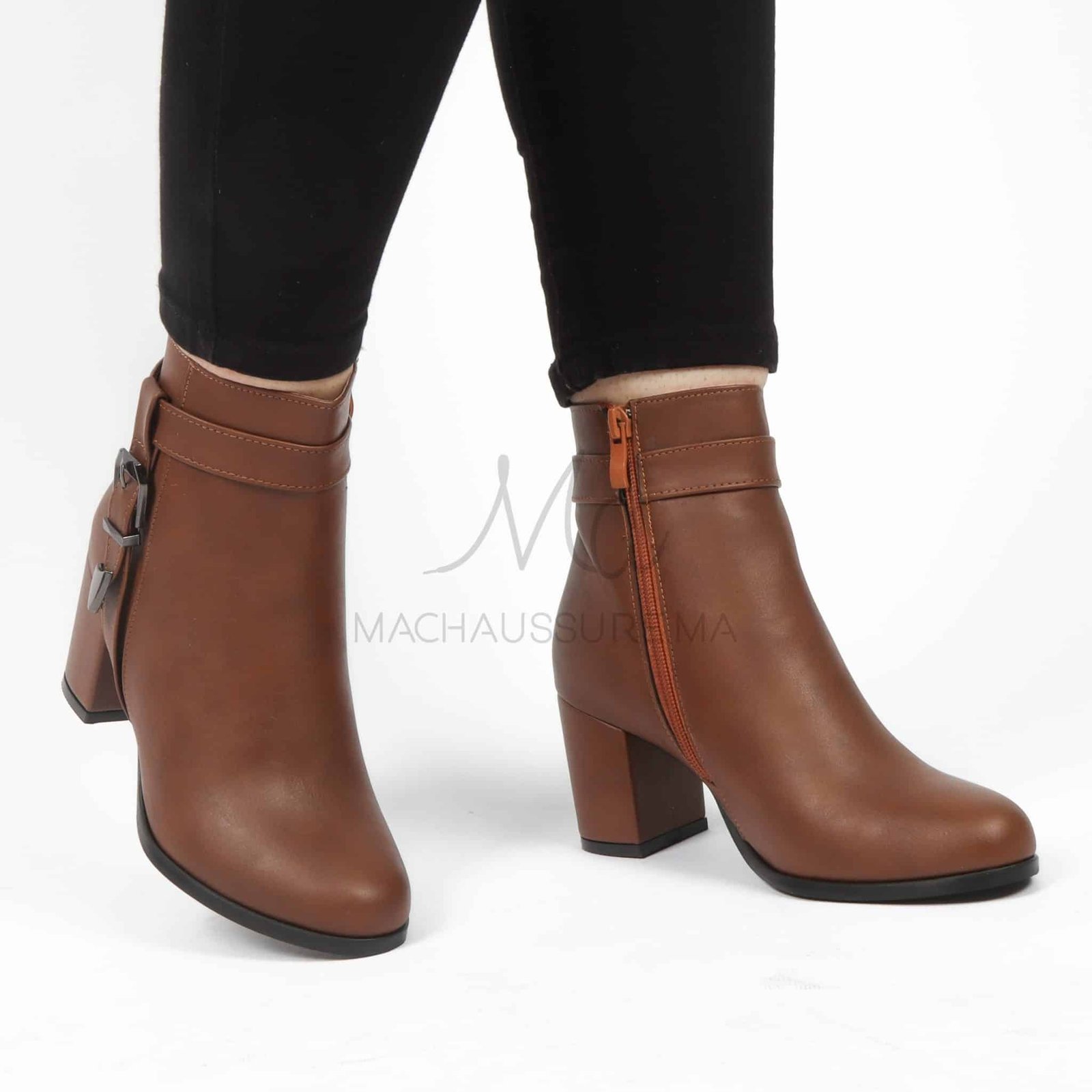 Kalvy – Bottines Femmes en Tabac.