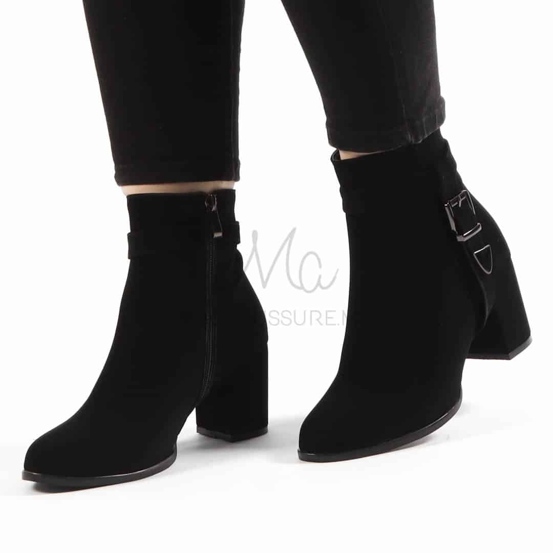 Kalvy – Bottines Femmes en Noir.