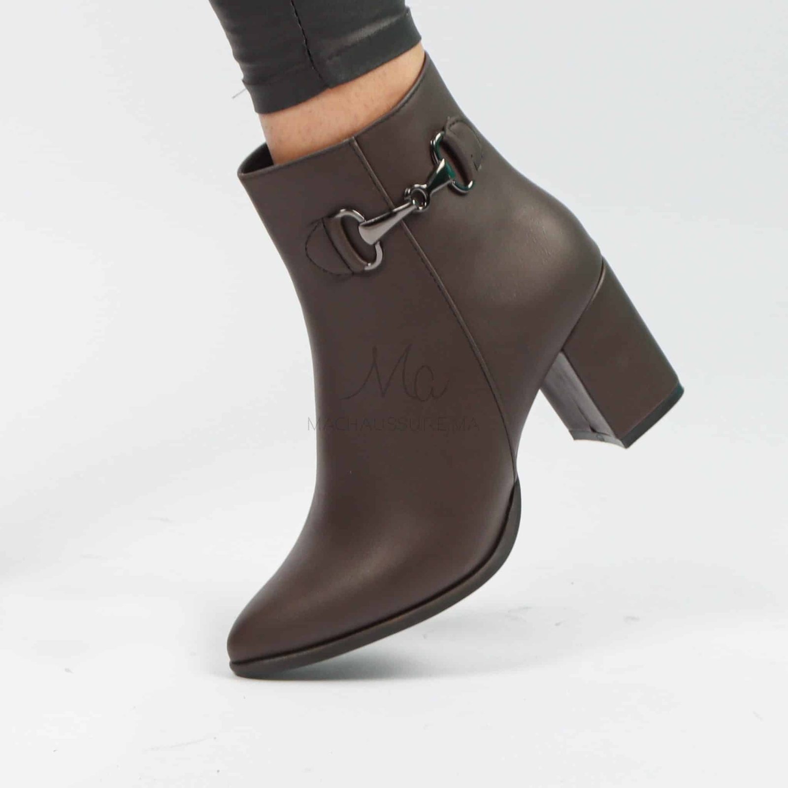 DIANNA - Bottines à Talonen Marron.