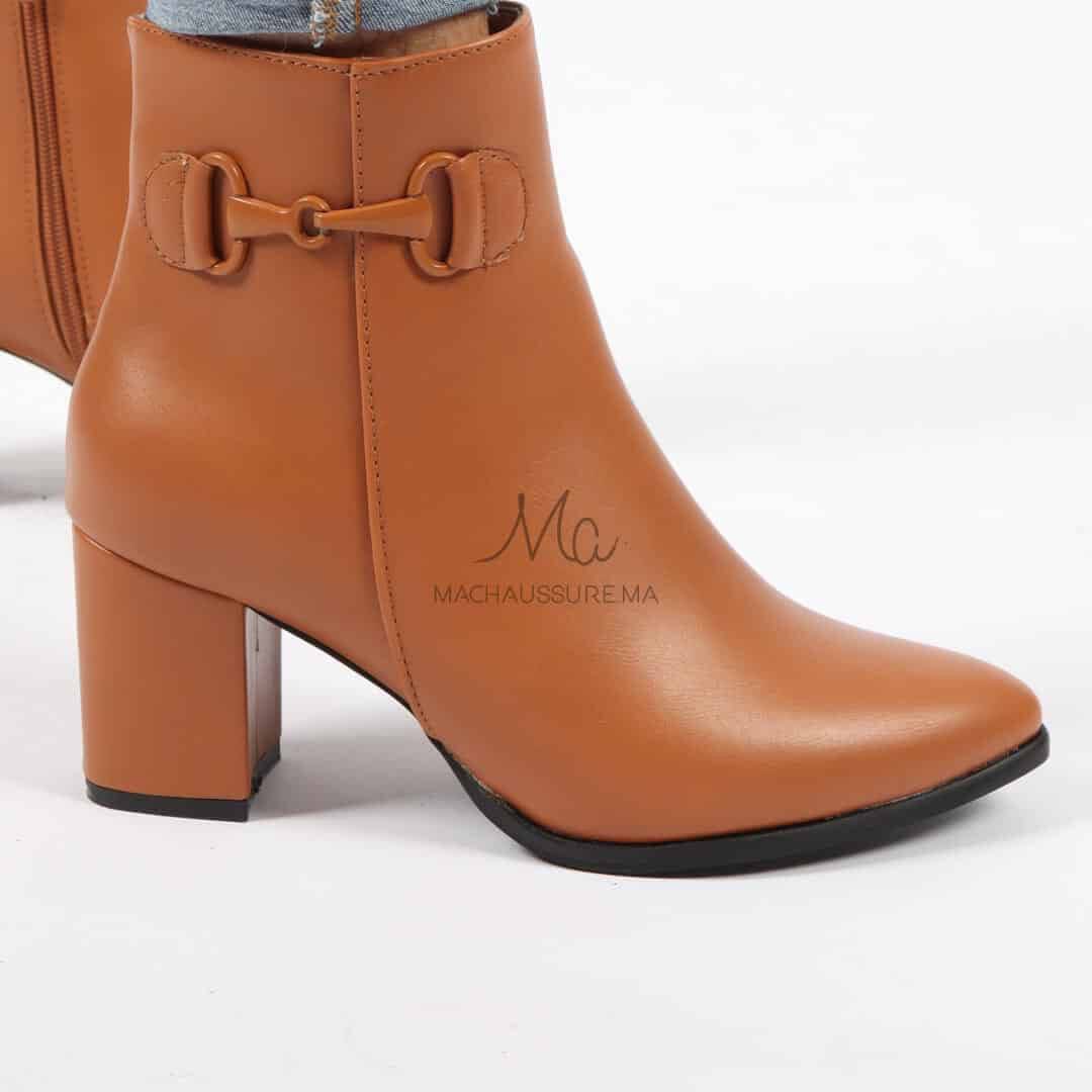 DIANNA - Bottines à Talonen en Tabac.