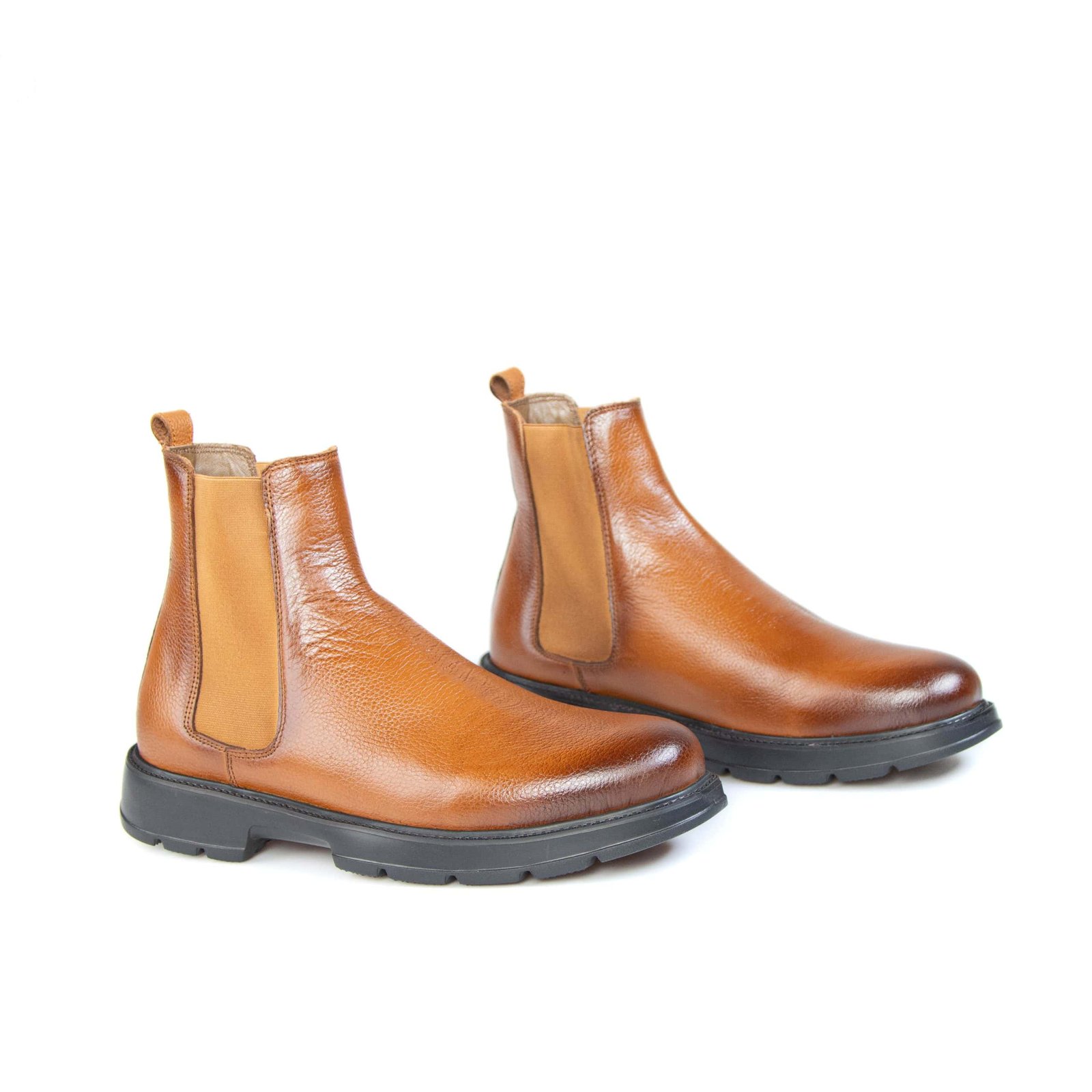 Mooréa – Boots Hommes 100% Cuir – Tabac.