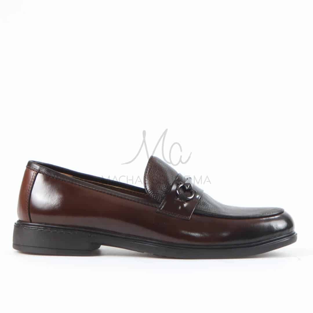 Tyson - Chaussures de ville 100% Cuir en Marron.