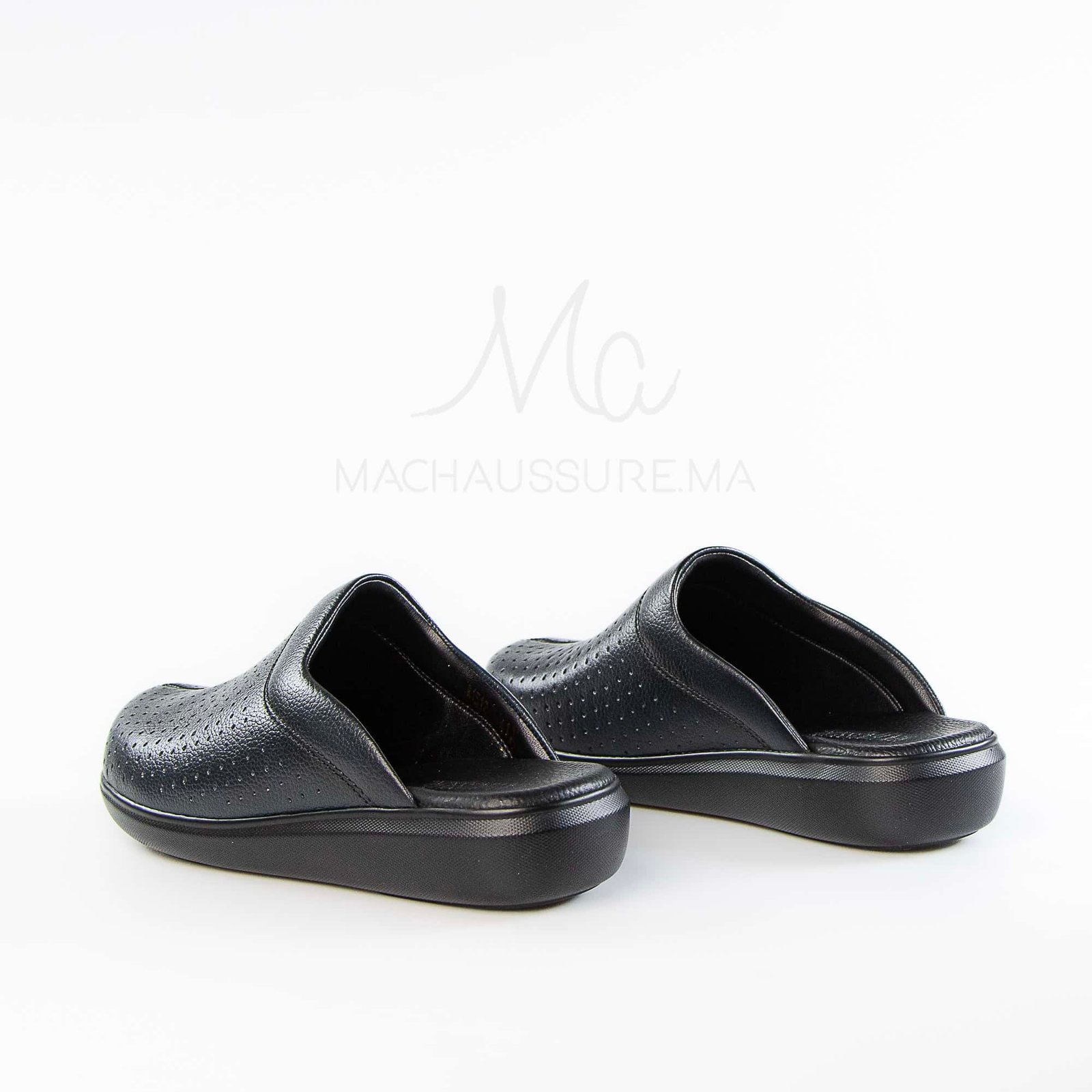 Ortho - Sabots Médical 100% Cuir en Bleu.