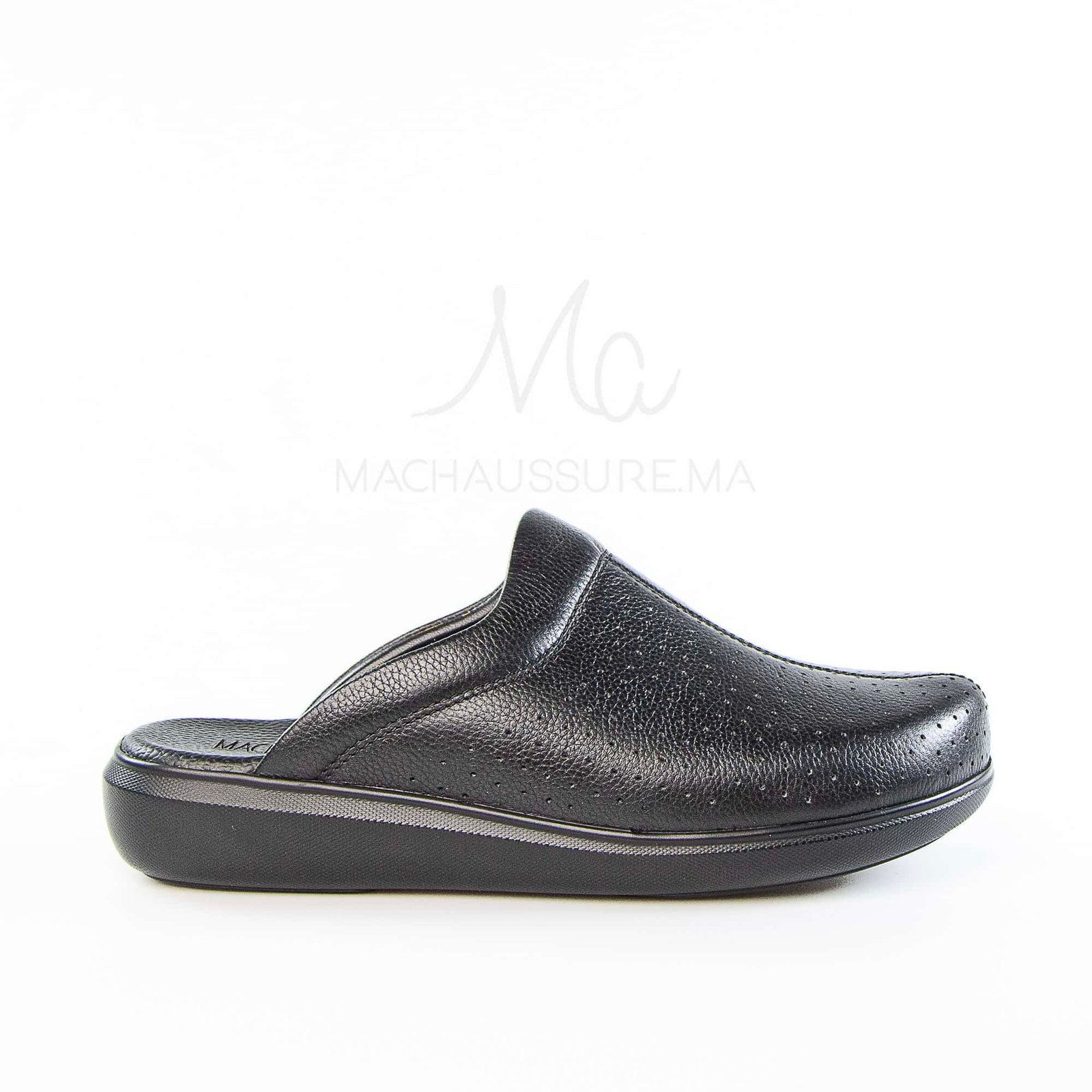 Ortho - Sabots Médical 100% Cuir en Noir.