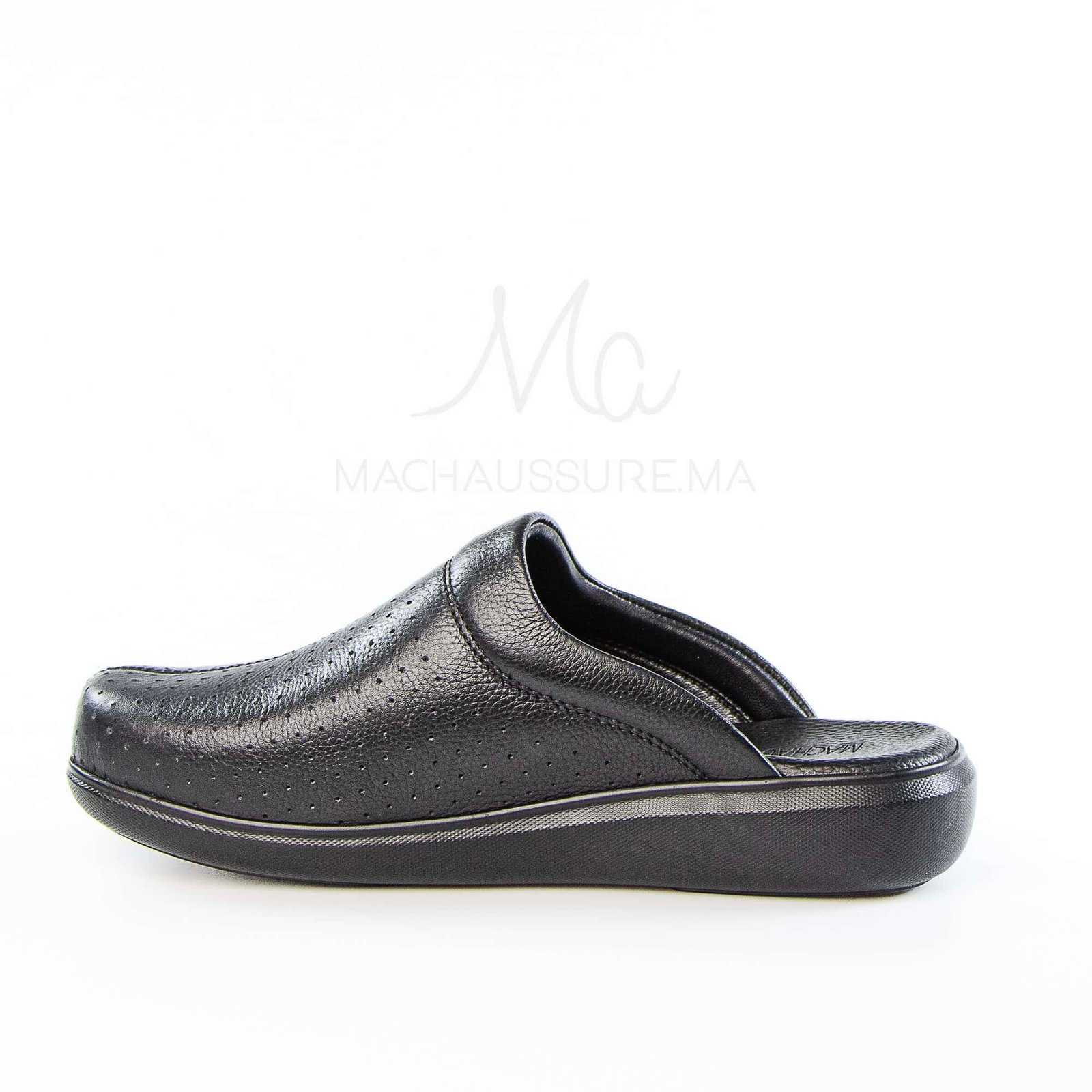 Ortho - Sabots Médical 100% Cuir en Noir.