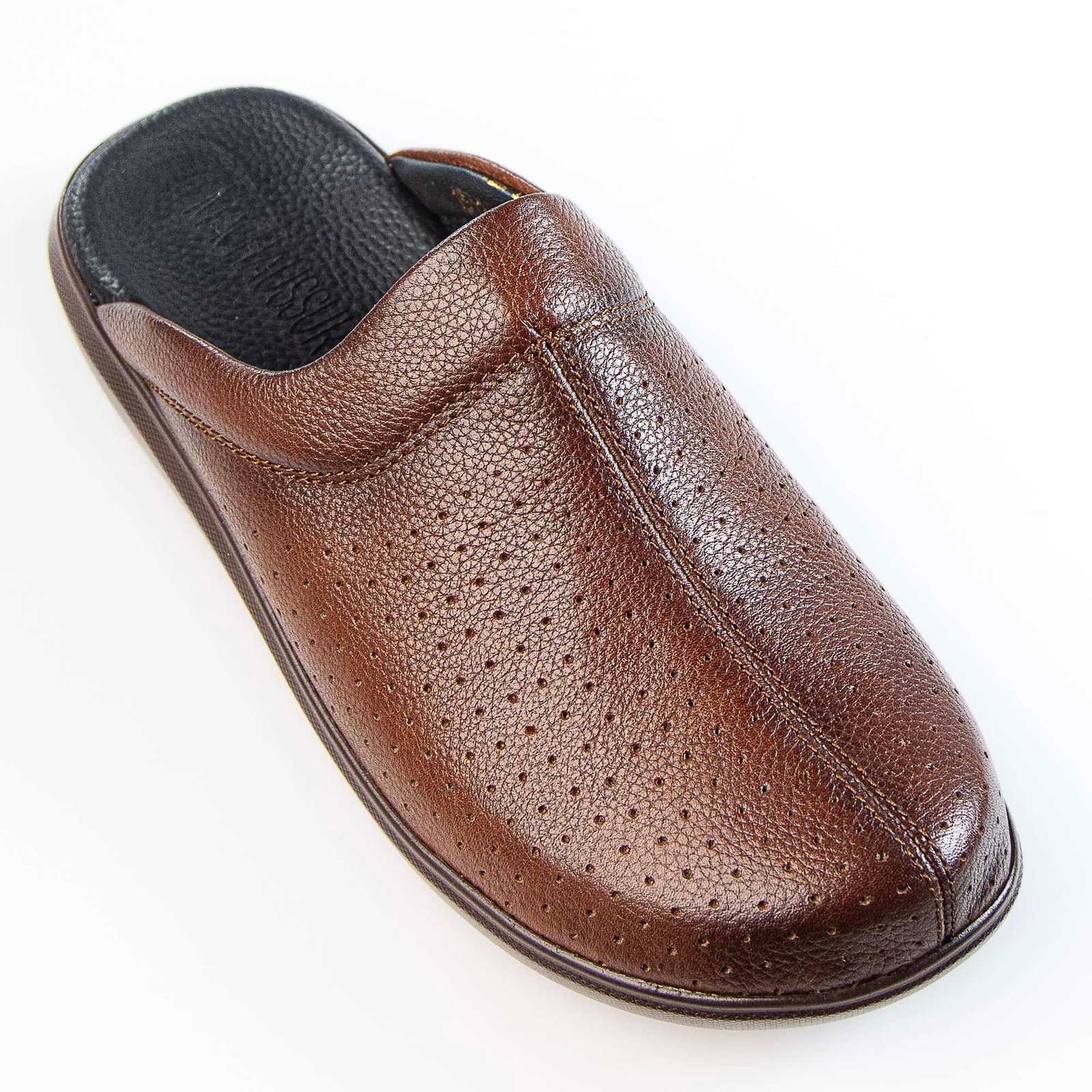 Ortho - Sabots Médical 100% Cuir en Tabac.
