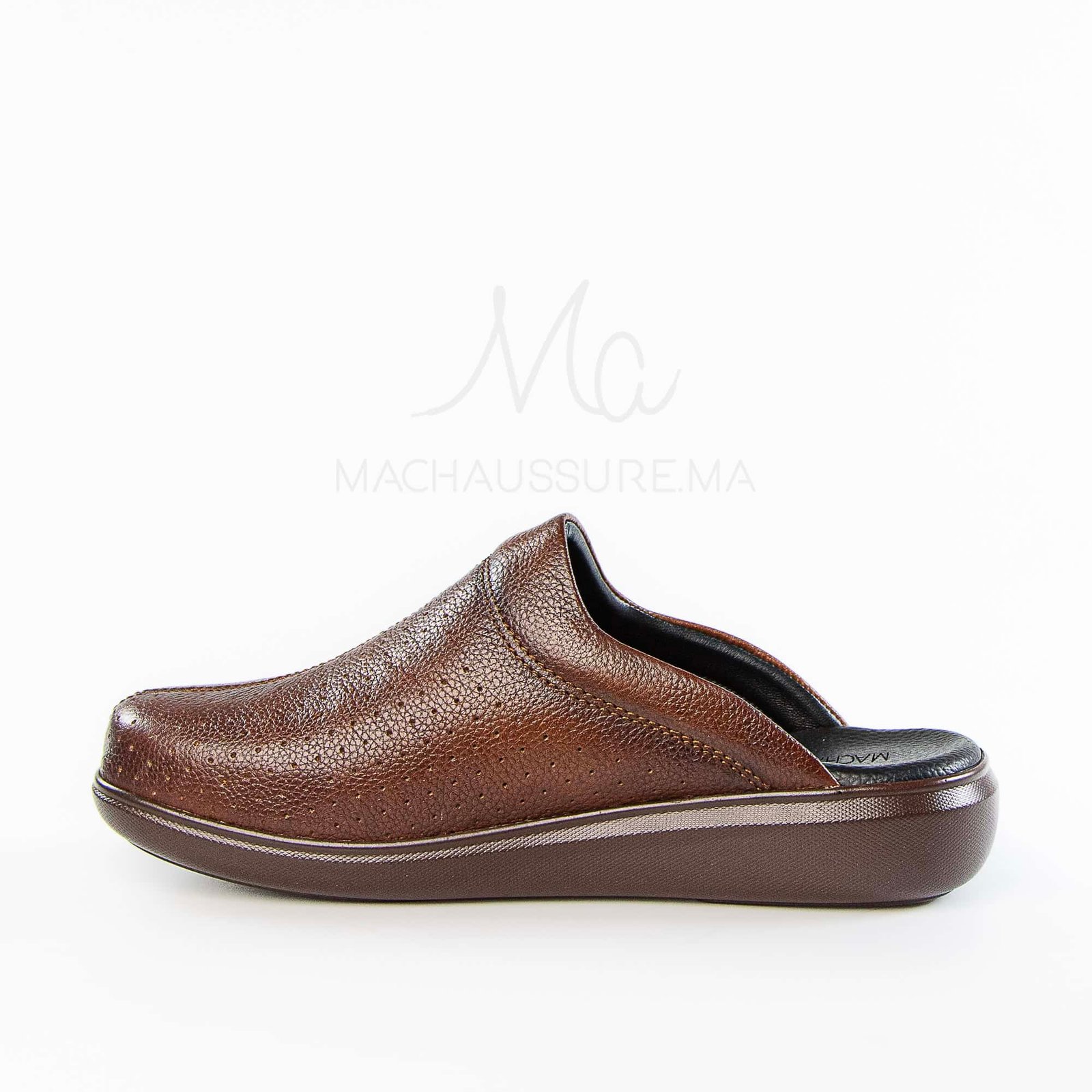 Ortho - Sabots Médical 100% Cuir en Tabac.